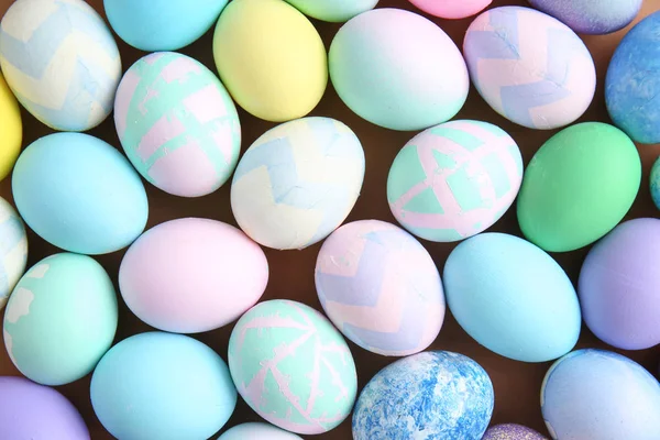 Belle uova di Pasqua come sfondo — Foto Stock