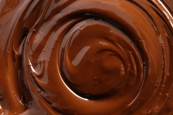 Texture de chocolat fondu, gros plan — Photo