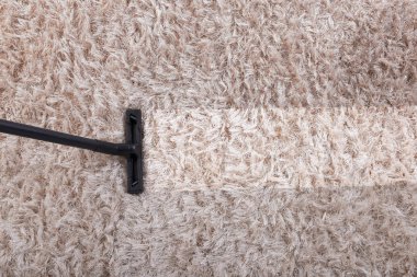 Halıda süpürge fırçası