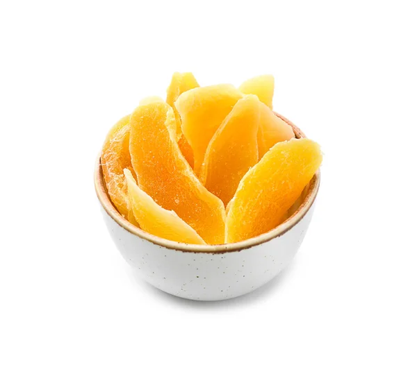 Tasty dried mango on white background — Stock Photo, Image