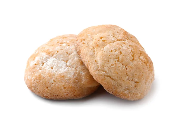 하얀 배경에 있는 맛있는 쿠키 — 스톡 사진