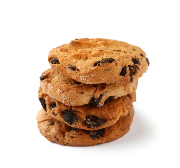 Leckere Kekse auf weißem Hintergrund — Stockfoto