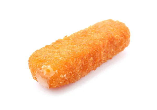 Smakelijke mozzarella stick op witte achtergrond — Stockfoto