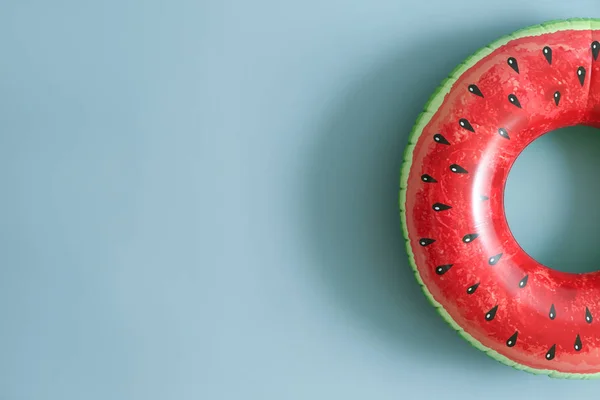 Inflatable ring on color background — Stock Photo, Image