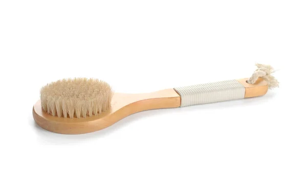 Brosse de massage sur fond blanc — Photo