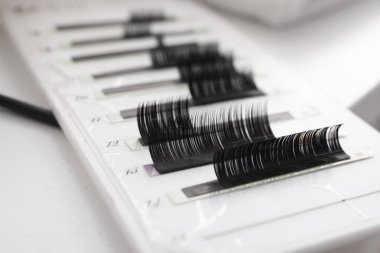 Kirpik uzantıları, closeup dizi