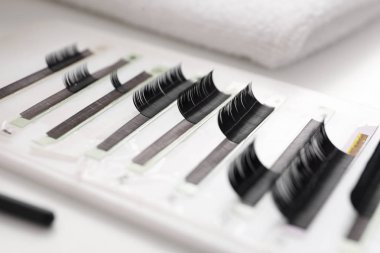 Kirpik uzantıları, closeup dizi