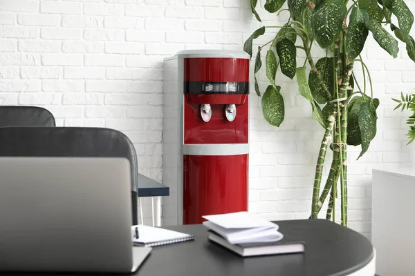 Modern water cooler in interior of business office — Stock Photo, Image