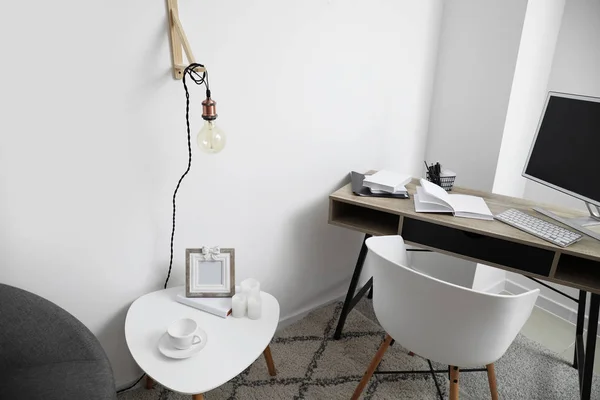 Stylish modern workplace at home — Stock Photo, Image