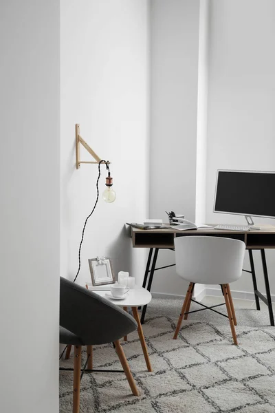 Stylish modern workplace at home — Stock Photo, Image