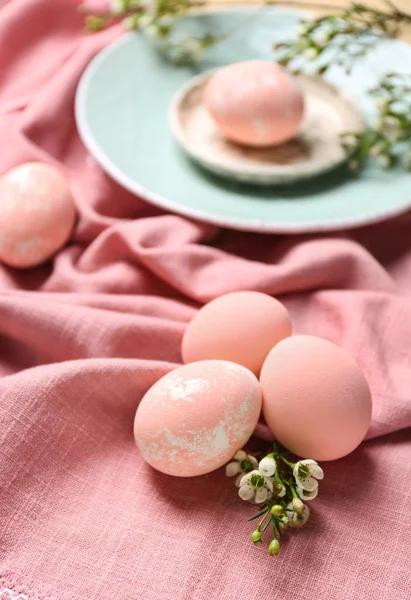 Easter eggs on table — Stock Photo, Image