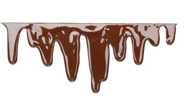 Lekeleri beyaz zemin üzerine eritilmiş çikolata