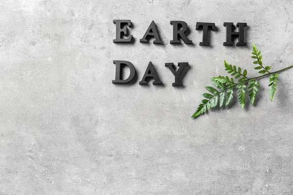 Text EARTH DAY on grunge background — Stock Photo, Image