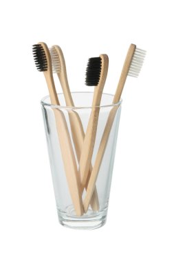 Beyaz arkaplanda diş fırçası olan tutucu