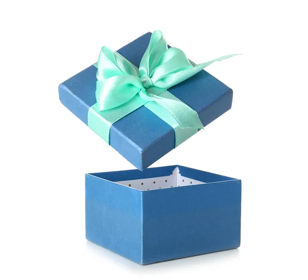 Open gift box on white background — Stock Photo, Image