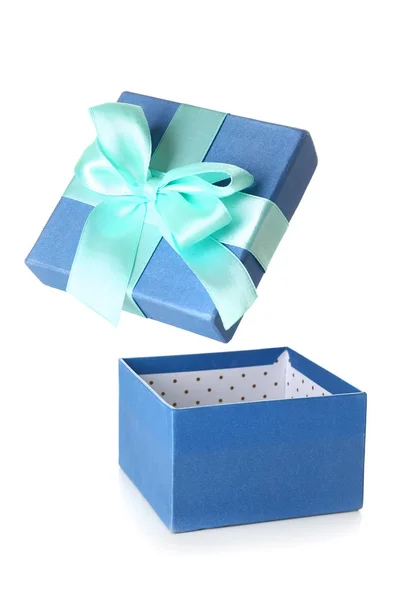 Open gift box on white background — Stock Photo, Image