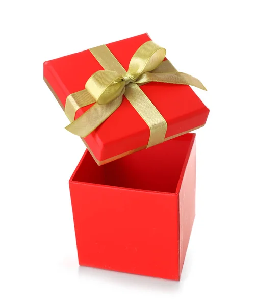 Open gift box on white background Royalty Free Stock Images