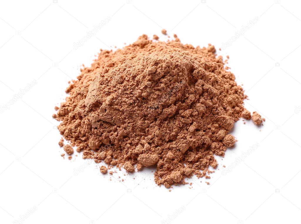 Cosmetic clay on white background