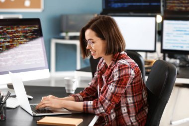 Ofiste çalışan kadın programcı