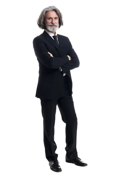 Handsome mature businessman on white background — Stock Photo, Image