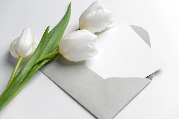 Mockup of invitation on white background — Stock Photo, Image