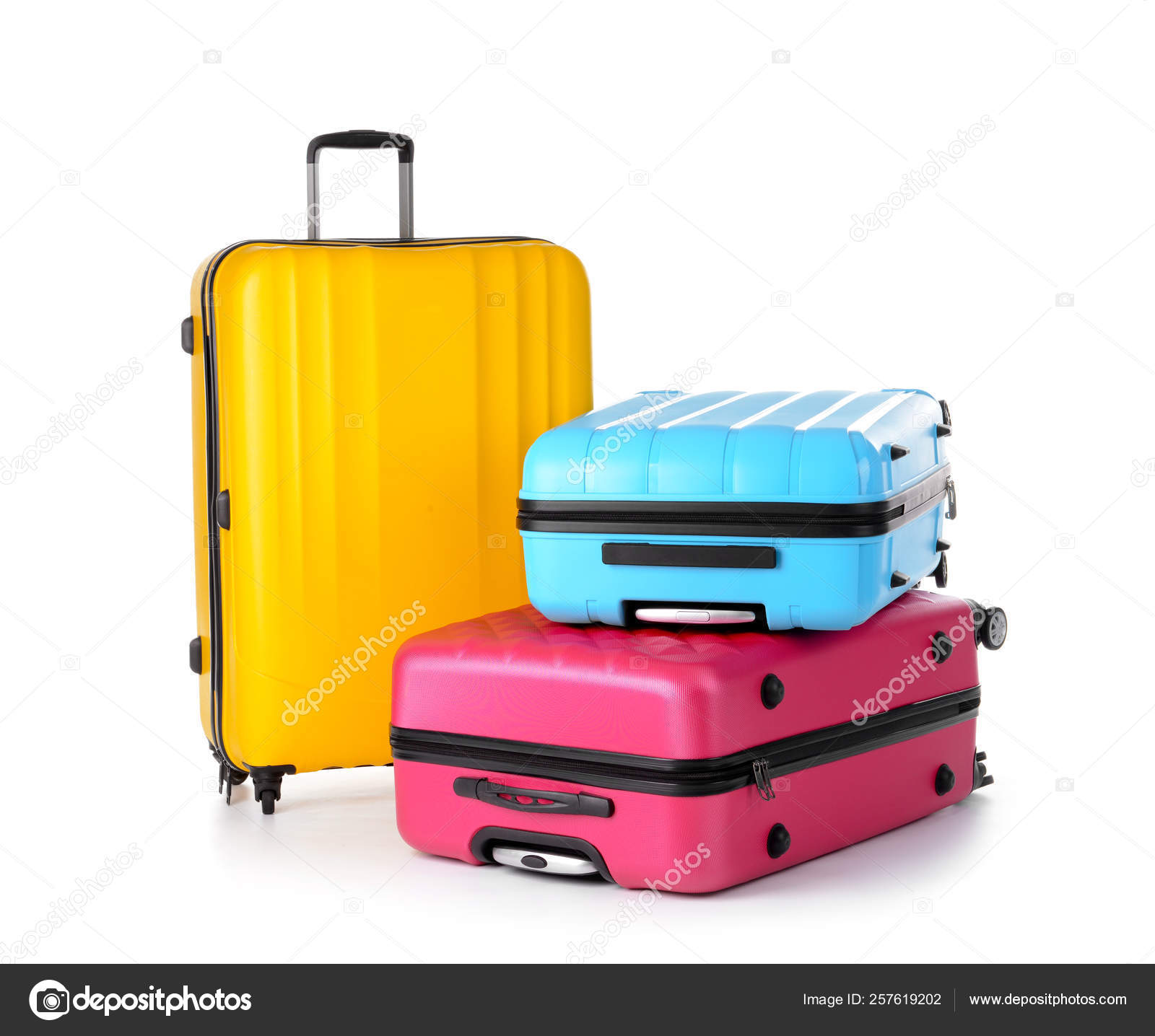 Suitcases on white background Stock Photo by ©serezniy 257619202