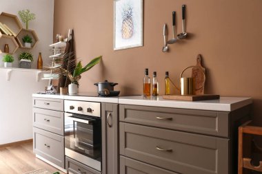 Şık mobilyalar ile mutfak modern iç