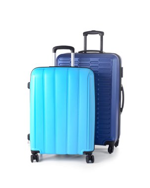 Suitcases on white background clipart