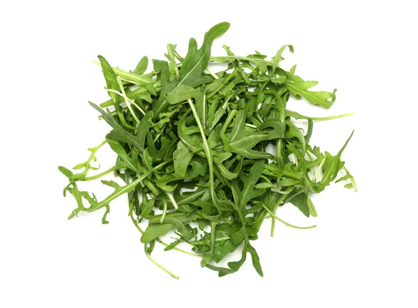 Rucola fresca su sfondo bianco — Foto Stock