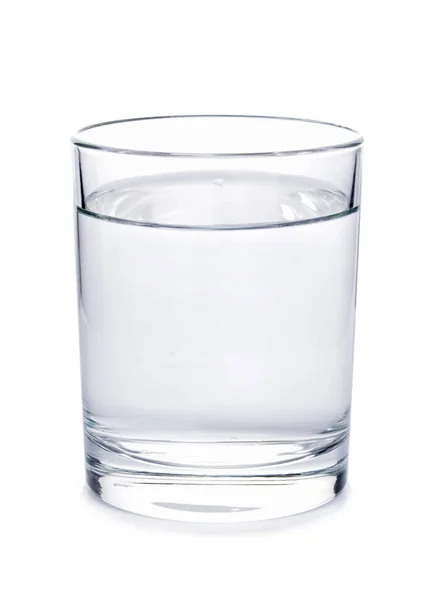 Glass of clean water on white background — Stock Photo, Image