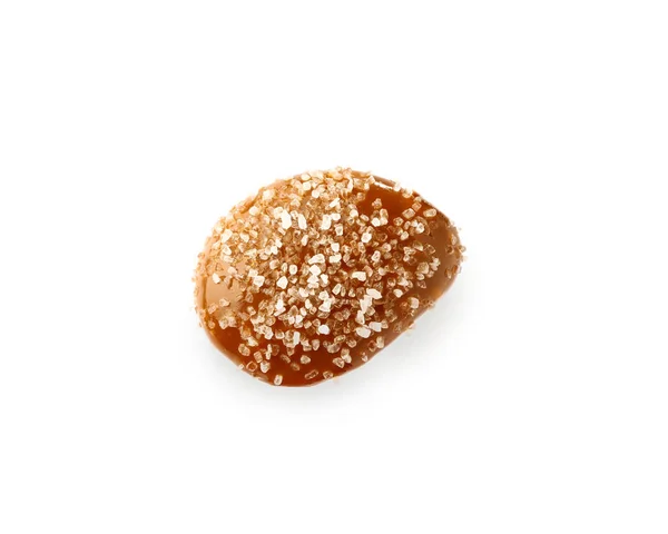 Chutný karamel na bílém pozadí — Stock fotografie