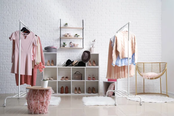 Stylish interior of dressing room — Stock Photo, Image