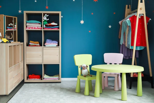 Stylish interior of children's dressing room — Stock Photo, Image