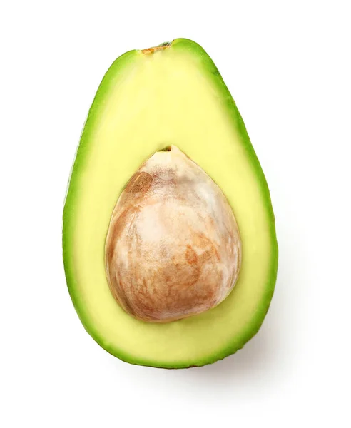Половина свежего авокадо на белом фоне — стоковое фото