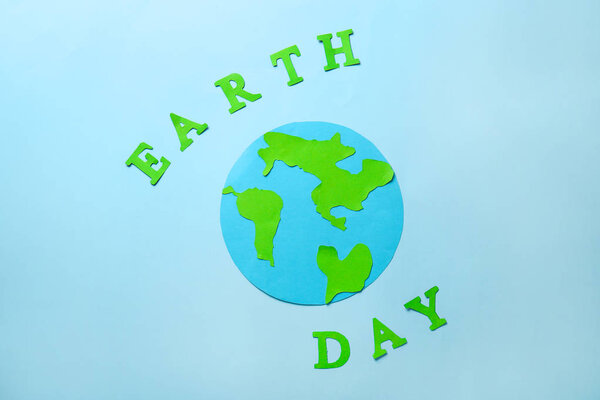 День ЗДОРОВЬЯ по буквам и форме планеты на цветном фоне
