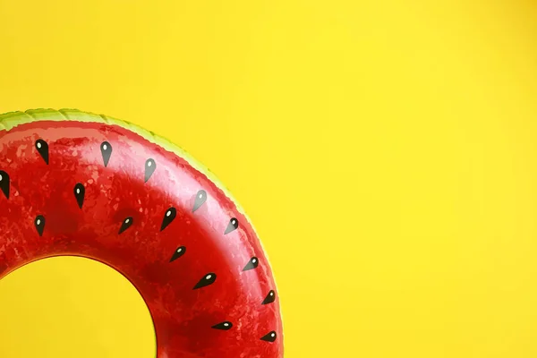 Inflatable ring on color background — Stock Photo, Image