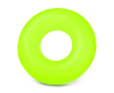 Beyaz arkaplanda şişirilebilir halka