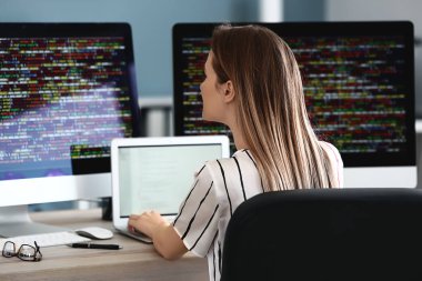 Ofiste çalışan kadın programcı