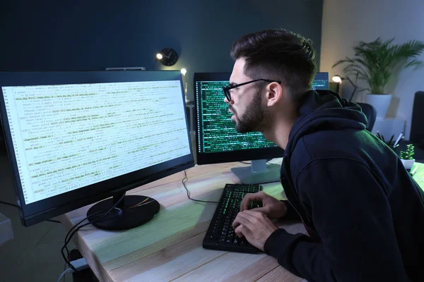 Male programmer working in office — Stock Photo, Image