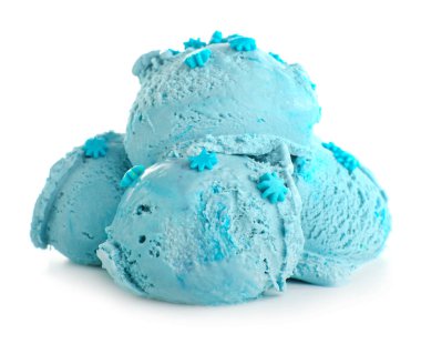 Beyaz arka planda lezzetli dondurma