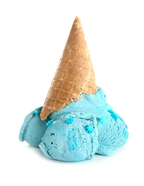 Νόστιμο παγωτό σε λευκό φόντο — Φωτογραφία Αρχείου
