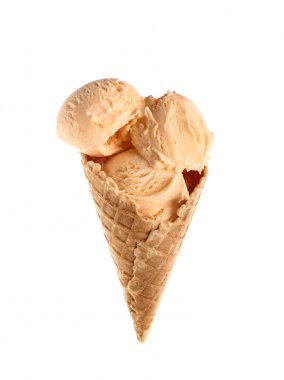 Beyaz arka planda lezzetli dondurma