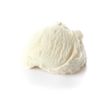 Beyaz arka planda lezzetli dondurma