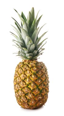 beyaz zemin üzerinde olgunlaşmış ananas