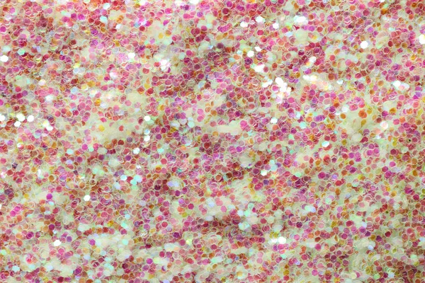 Shiny iridescent glitters, closeup — Stock Photo, Image