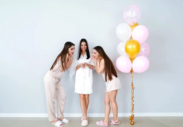 Beautiful young women at hen party — Stock Photo, Image