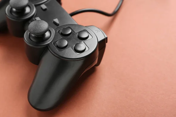 Modern game pad on color background — Stock Photo, Image