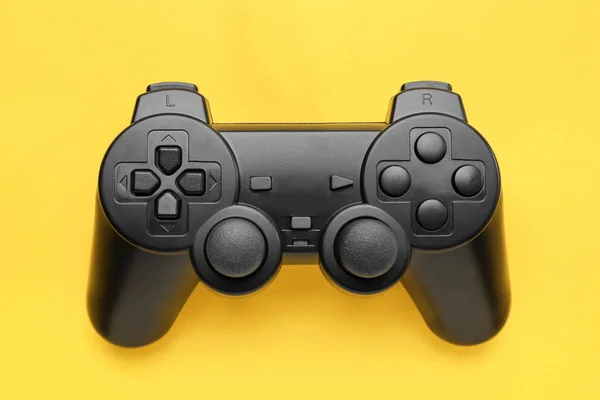 Modern game pad on color background — Stock Photo, Image