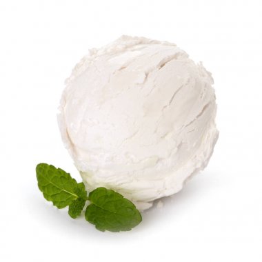 Beyaz arka planda lezzetli dondurma