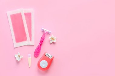 Epilasyon renk arka plan üzerinde için ayarla